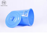 небольшая пластиковая мусорная корзина 100Литер с клетка и колеса крышки/железного каркаса красная или голубая